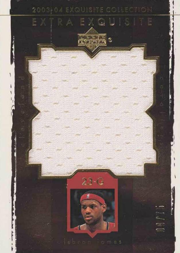 2003 Upper Deck Exquisite Collection Extra Exquisite Jersey LeBron James #EE-LJ1	  Basketball Card