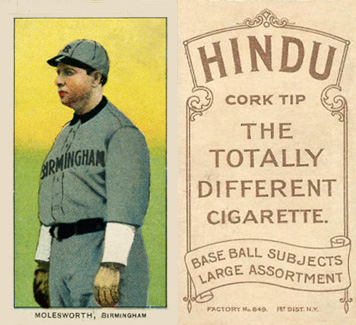 1909 White Borders Hindu-Brown Molesworth, Birmingham #341 Baseball Card