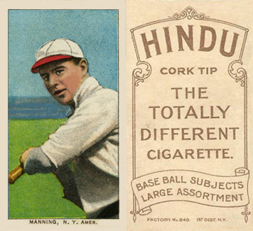 1909 White Borders Hindu-Brown Manning, N.Y. Amer. #301 Baseball Card