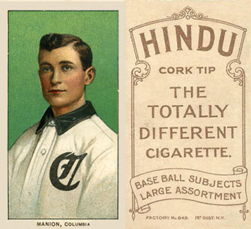 1909 White Borders Hindu-Brown Manion, Columbia #300 Baseball Card
