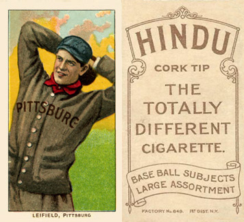 1909 White Borders Hindu-Brown Leifield, Pittsburgh #282 Baseball Card