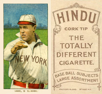 1909 White Borders Hindu-Brown Lake, N.Y. Amer. #272 Baseball Card