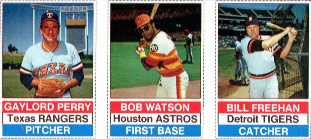 1976 Hostess Perry/Watson/Freehan # Baseball Card