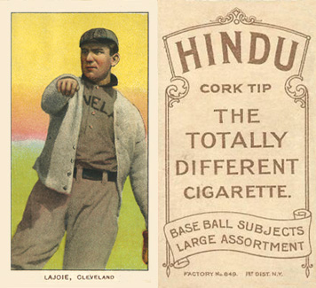 1909 White Borders Hindu-Brown Lajoie, CLeveland #270 Baseball Card
