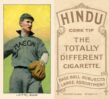 1909 White Borders Hindu-Brown Lafitte, Macon #268 Baseball Card