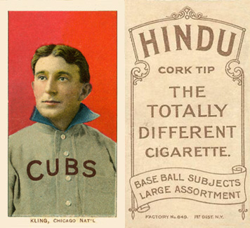 1909 White Borders Hindu-Brown Kling, Chicago Nat'L #258 Baseball Card