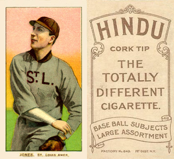 1909 White Borders Hindu-Brown Jones, St. Louis Nat'L #240 Baseball Card