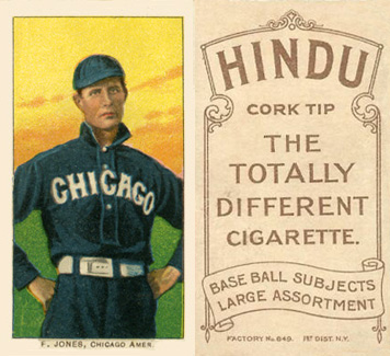 1909 White Borders Hindu-Brown F. Jones, Chicago Amer. #237 Baseball Card