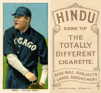 1909 White Borders Hindu-Brown Isbell, Chicago Amer. #229 Baseball Card