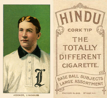 1909 White Borders Hindu-Brown Hooker, Lynchburg #219 Baseball Card