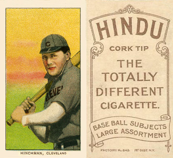 1909 White Borders Hindu-Brown Hinchman, Cleveland #213 Baseball Card