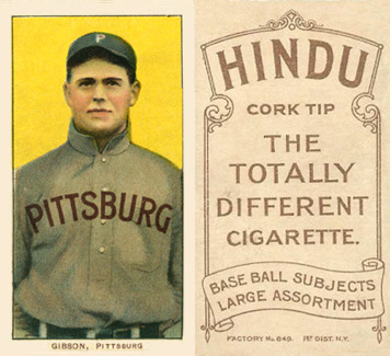 1909 White Borders Hindu-Brown Gibson, Pittsburgh #188 Baseball Card