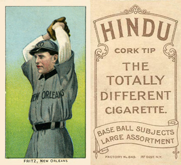 1909 White Borders Hindu-Brown Fritz, New Orleans #181 Baseball Card