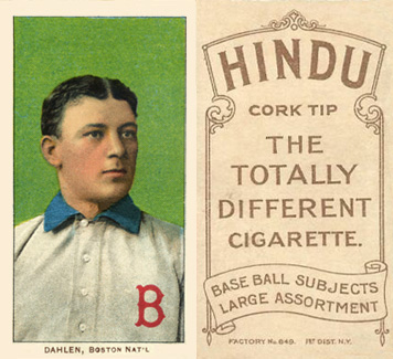 1909 White Borders Hindu-Brown Dahlen, Boston Nat'L #117 Baseball Card