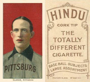 1909 White Borders Hindu-Brown Clarke, Pittsburgh #92 Baseball Card