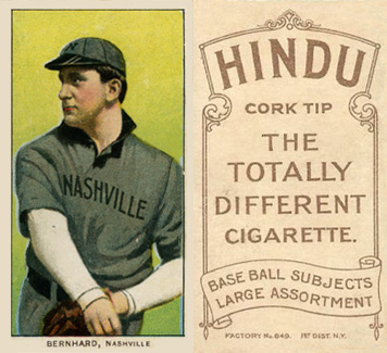 1909 White Borders Hindu-Brown Bernhard, Nashville #38 Baseball Card