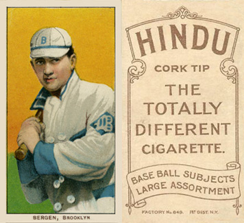 1909 White Borders Hindu-Brown Bergen, Brooklyn #35 Baseball Card