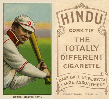 1909 White Borders Hindu-Brown Bates, Boston Nat'l #24 Baseball Card