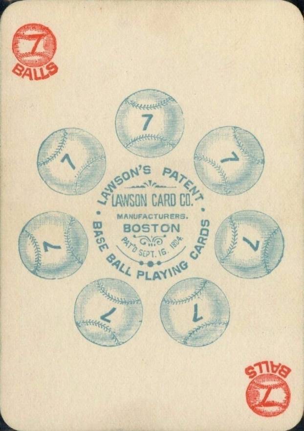 1884 Lawson's Playing Cards 7 Balls # Baseball Card
