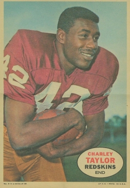1968 Topps Posters Charley Taylor #5 Football Card