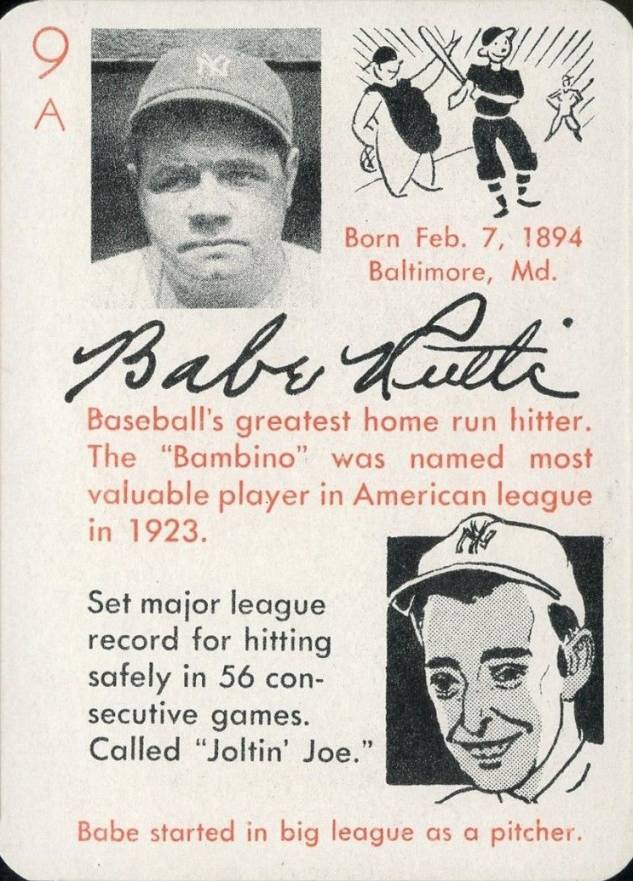 1945 Leister Game Ruth/DiMaggio #9a-1 Baseball Card