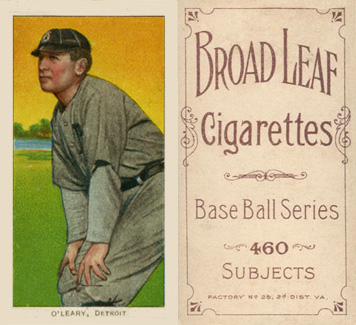 1909 White Borders Broadleaf 460 O'Leary, Detroit #368 Baseball Card