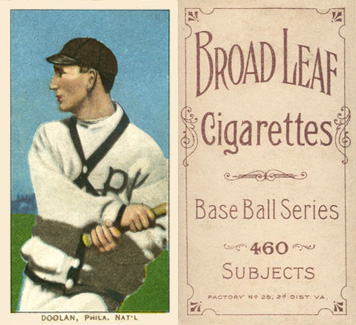 1909 White Borders Broadleaf 460 Doolan, Phila. Nat'L #138 Baseball Card