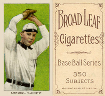 1909 White Borders Broadleaf 350  Tannehill, Washington #476 Baseball Card