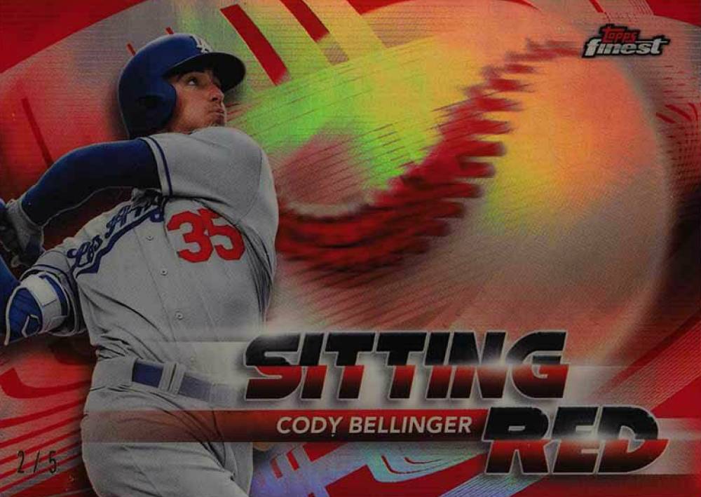 2018 Finest Sitting Red Cody Bellinger #SR-CB	  Baseball Card