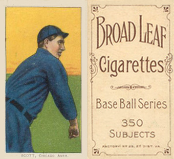 1909 White Borders Broadleaf 350  Scott, Chicago Amer. #432 Baseball Card