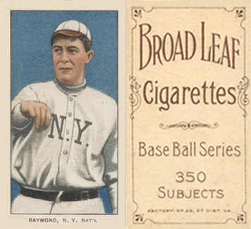 1909 White Borders Broadleaf 350  Raymond, N.Y. Nat'L #404 Baseball Card