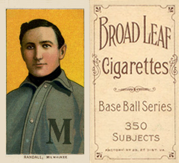 1909 White Borders Broadleaf 350  Randall, Milwaukee #403 Baseball Card