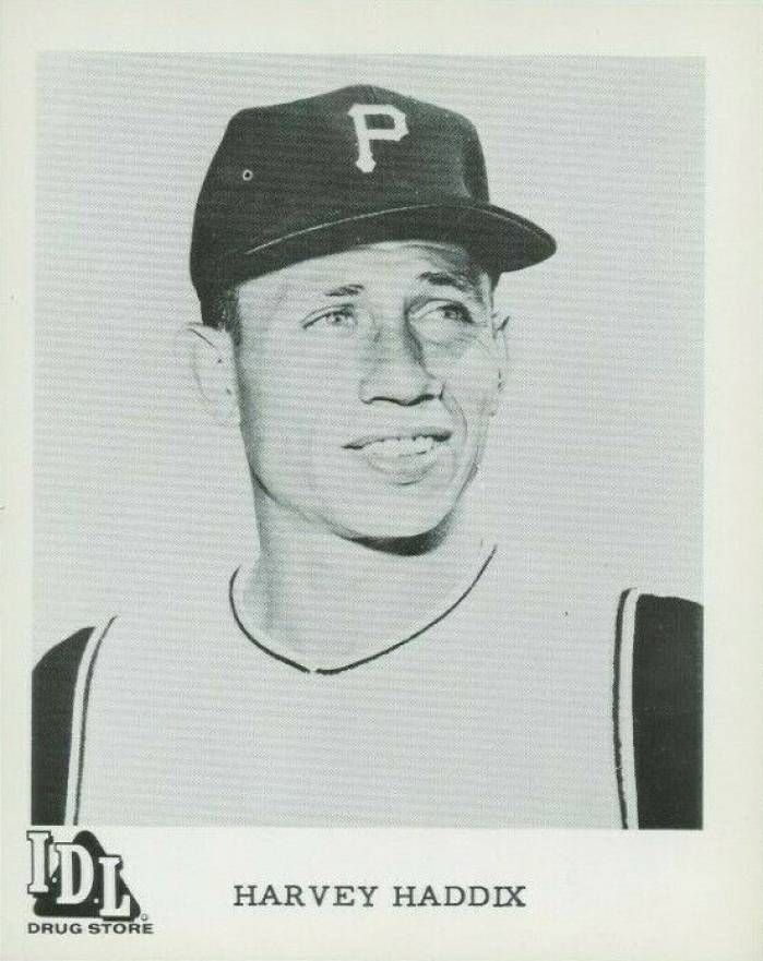 1963 I.D.L. Drug Store Pittsburgh Pirates Harvey Haddix # Baseball Card