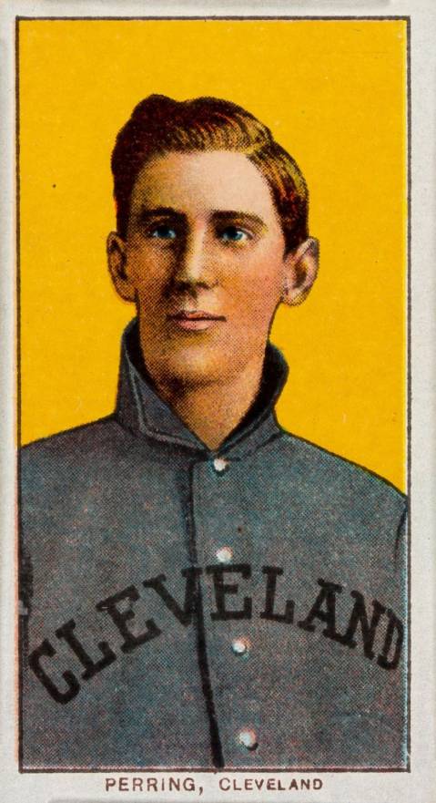1909 White Borders Broadleaf 350  Perring, Cleveland #386 Baseball Card