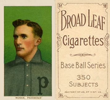1909 White Borders Broadleaf 350  Moran, Providence #342 Baseball Card