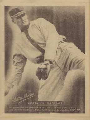 1948 Leaf Premium Walter Johnson # Baseball Card