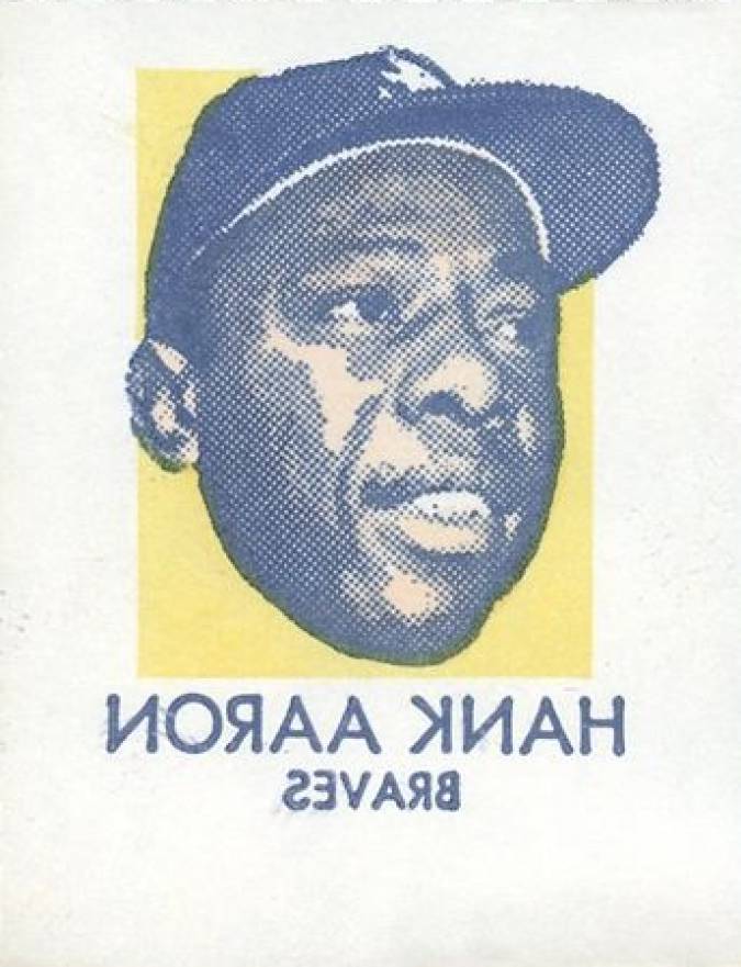 1971 Topps Tattoos Perforated Hank Aaron # Baseball Card