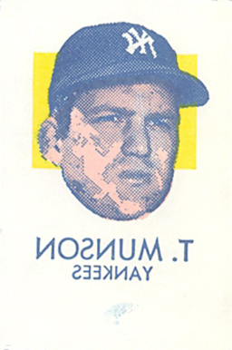 1971 Topps Tattoos Perforated Thurman Munson # Baseball Card