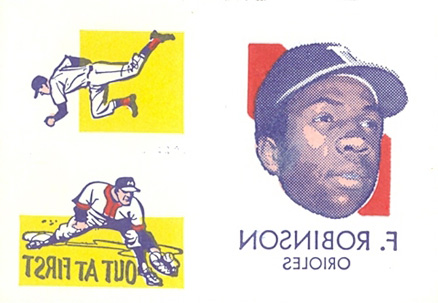 1971 Topps Tattoos Perforated Frank Robinson # Baseball Card