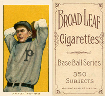 1909 White Borders Broadleaf 350  Lavender, Providence #278 Baseball Card