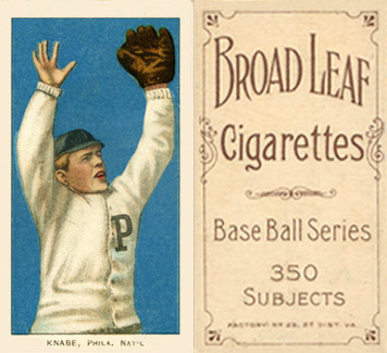 1909 White Borders Broadleaf 350  Knabe, Phila. Nat'L #259 Baseball Card