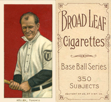 1909 White Borders Broadleaf 350  Kelley, Toronto #249 Baseball Card