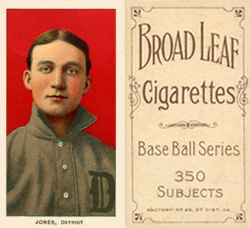1909 White Borders Broadleaf 350  Jones, Detroit #239 Baseball Card