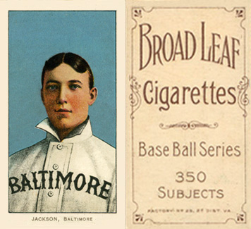 1909 White Borders Broadleaf 350  Jackson, Baltimore #231 Baseball Card