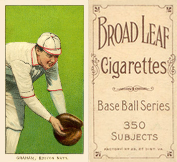 1909 White Borders Broadleaf 350  Graham, Boston Nat'L #192 Baseball Card