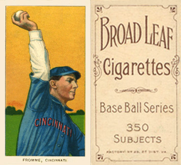 1909 White Borders Broadleaf 350  Fromme, Cincinnati #182 Baseball Card