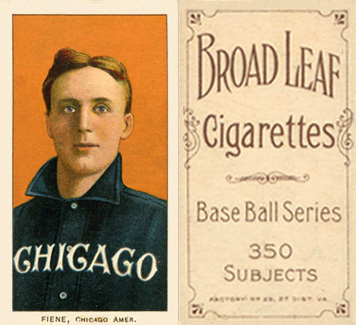 1909 White Borders Broadleaf 350  Fiene, Chicago Amer. #172 Baseball Card