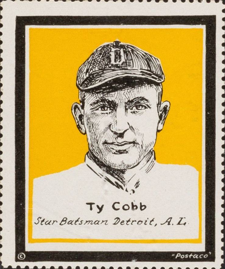 1915 Postaco Stamps Ty Cobb # Baseball Card