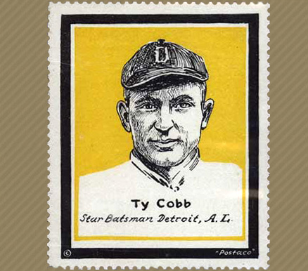 1915 Postaco Stamps Ty Cobb #27 Baseball Card