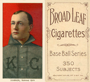 1909 White Borders Broadleaf 350  Dorner, Kansas City #141 Baseball Card
